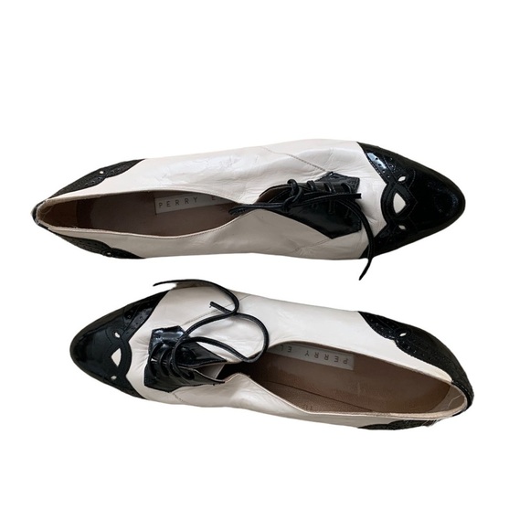Perry Ellis | Sleek Tap Dancing Shoes Black White Size 6.5 - Picture 9 of 9